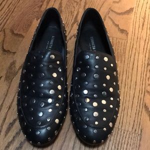 Black Kenneth Cole Flats w/ Silver Studs - sz 9